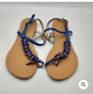 Sandale pierres bleues