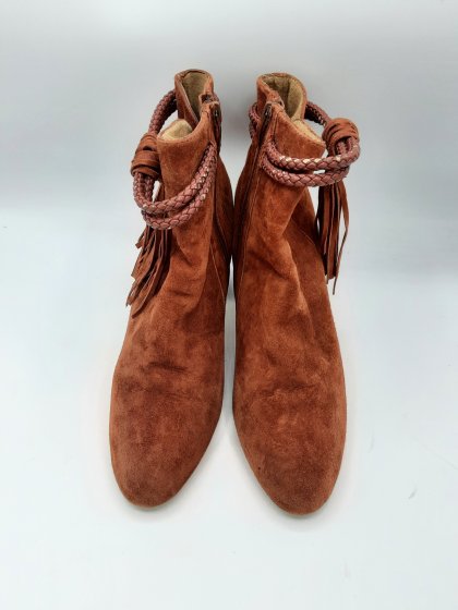 bottines à talons velours de seconde main