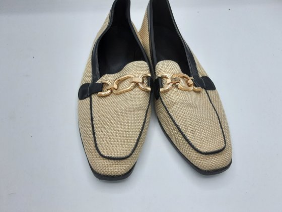 mocassin beige et noir de seconde main