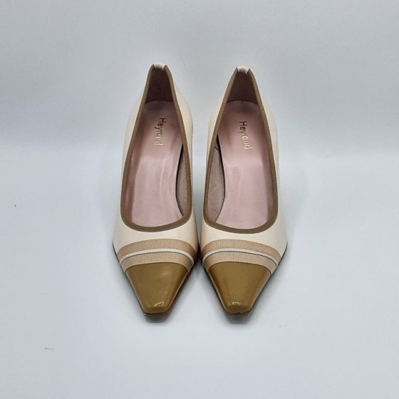 Escarpin Heyraud beige de seconde main