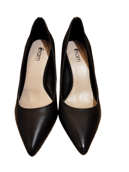 Escarpin noir en cuir ERAM de seconde main