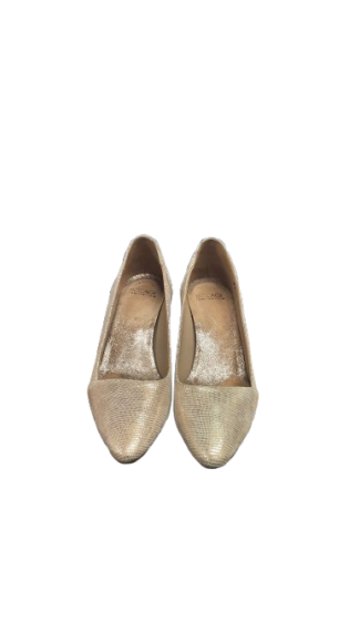 ESCARPIN EN CUIR CHAMPAGNE doré
