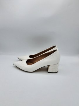 escarpin blanc bocage de seconde main
