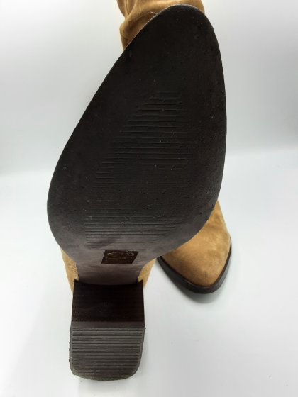 bottes texto beige de seconde main