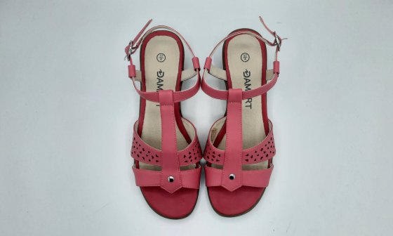 Sandale à talon rose damart de seconde main