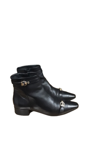 bottines cuir noir zipper pointure 38