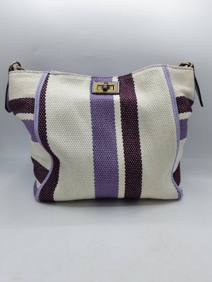 Sac DE MARQUE INCONNUE mauve et blanc de seconde main