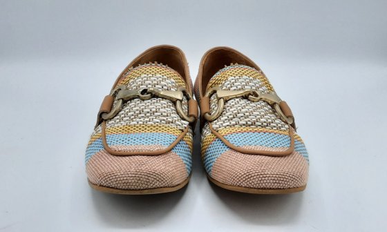 Mocassin colorées rafia de seconde main
