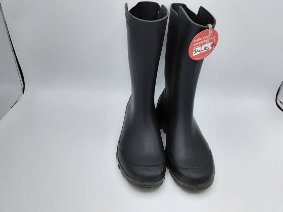 Bottes noir de seconde main en caoutchouc mixte