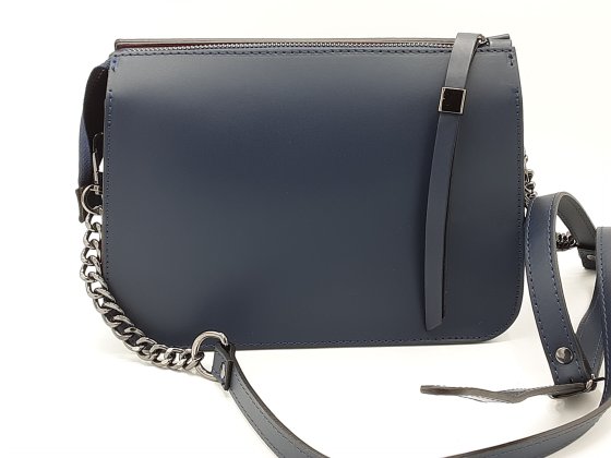 Sac en cuir bleu italien de seconde main