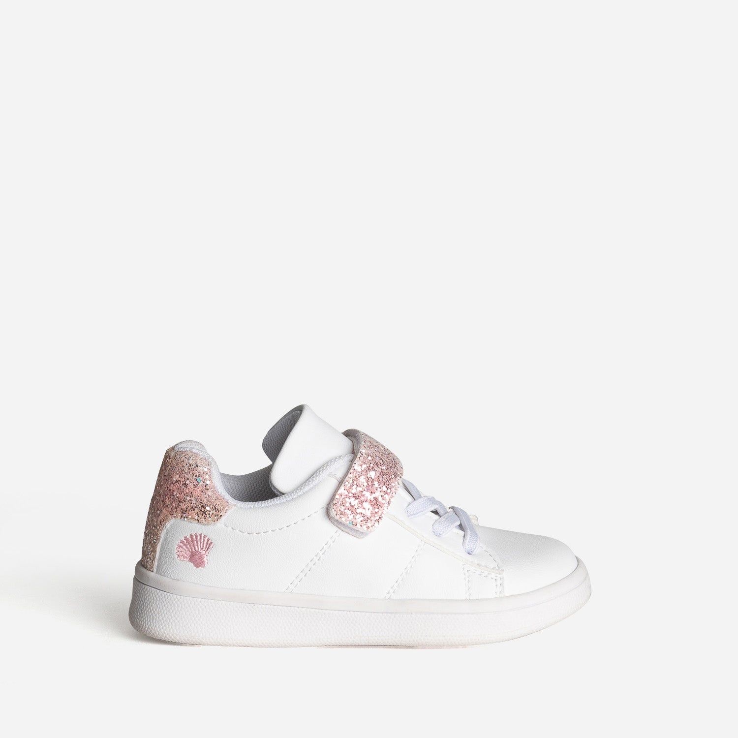 BASKET VIRGINIE2 BLANC/ROSE
