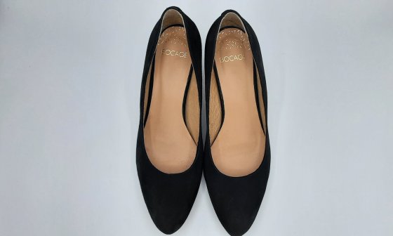 Escarpin en cuir nubuck noir de seconde main