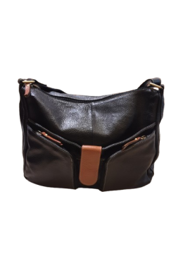 Sac bandoulière noir SALAMANDER en cuir De Seconde Main