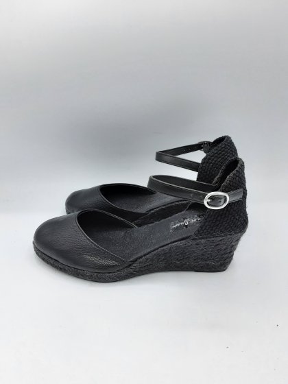 Espadrilles compensées noires de seconde main
