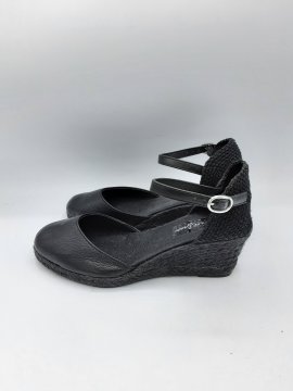 Espadrilles compensées noires de seconde main