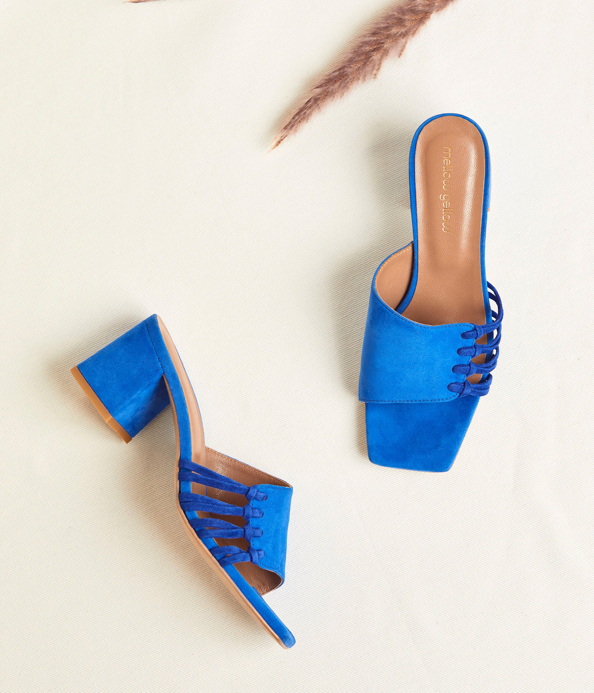 SANDALE À TALON TRACY BLEU