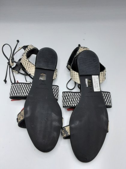 Sandales SAN MARINA noir et beige de seconde main