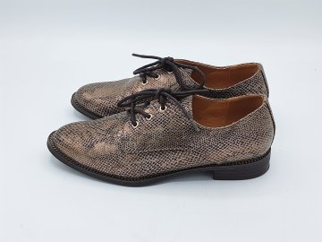 Derbies Eram 36 imprimé croco doré de seconde main