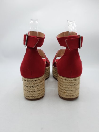 Sandales compensées LORAFERRES rouges de seconde main
