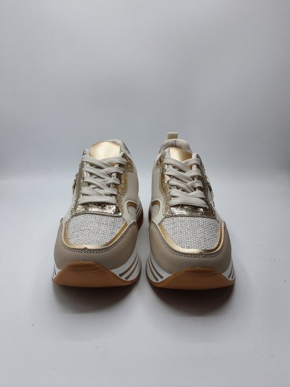 Basket beige et doré de seconde main