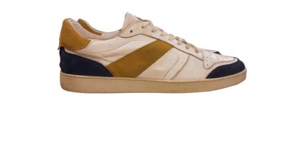 Basket Texto cuir de seconde main