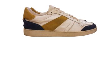 Basket Texto cuir de seconde main