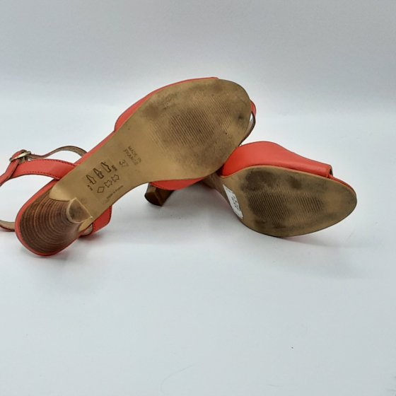 escarpin ouvert corail de seconde main
