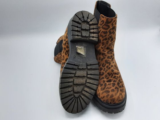 BOOTS TEXTO LEOPARD DE SECONDE MAIN