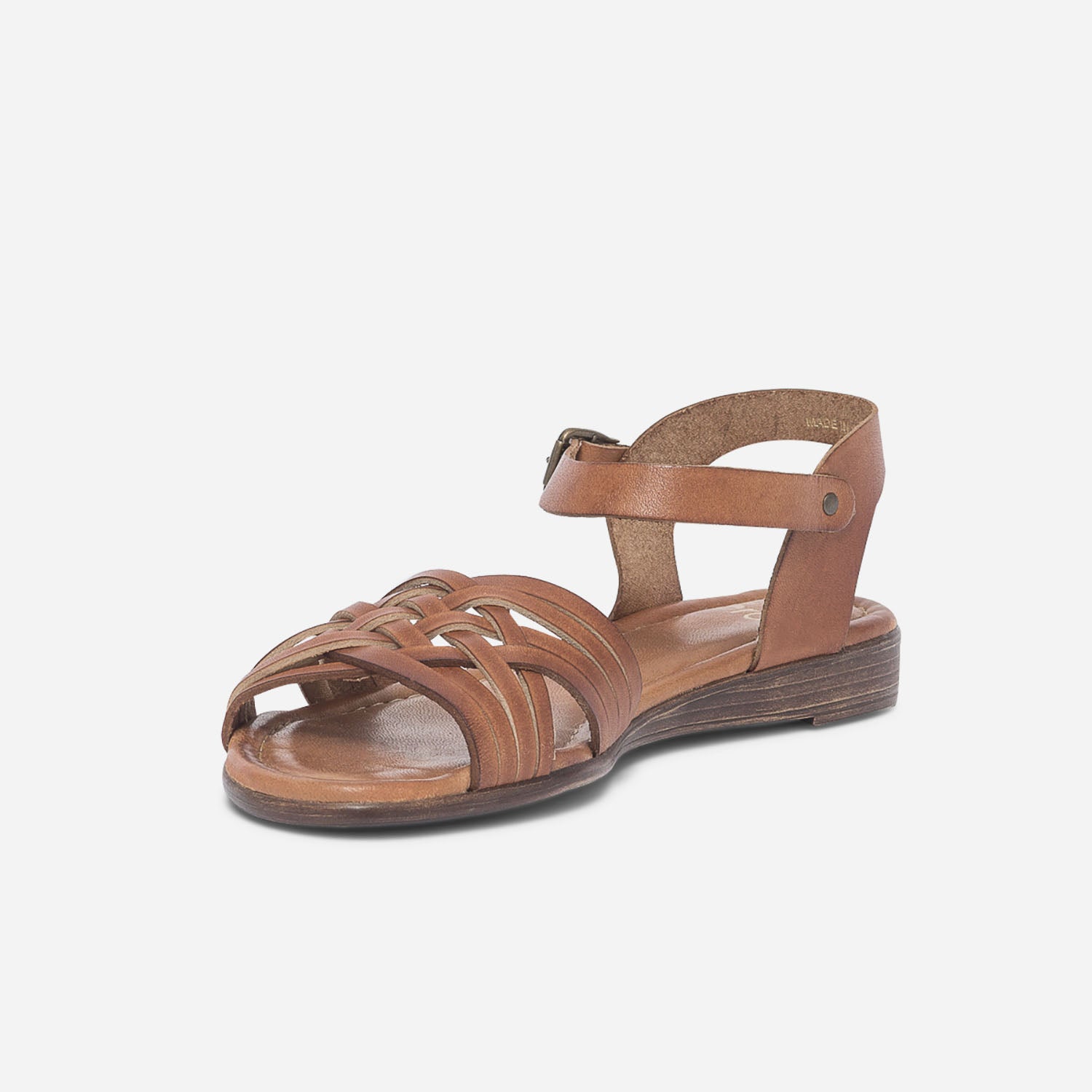 Sandale cognac en cuir