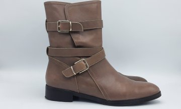 Bottines taupe en cuir de seconde main