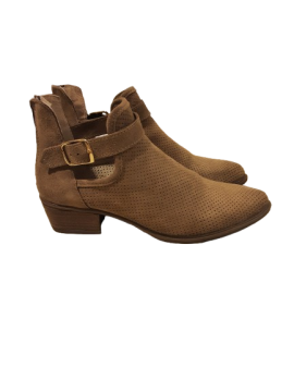 Boots cuir ajouré style santiag - FLEUR DE SAFRAN T39 de seconde main