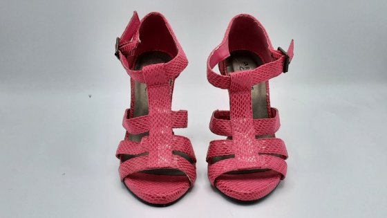 Sandales à talons fushia