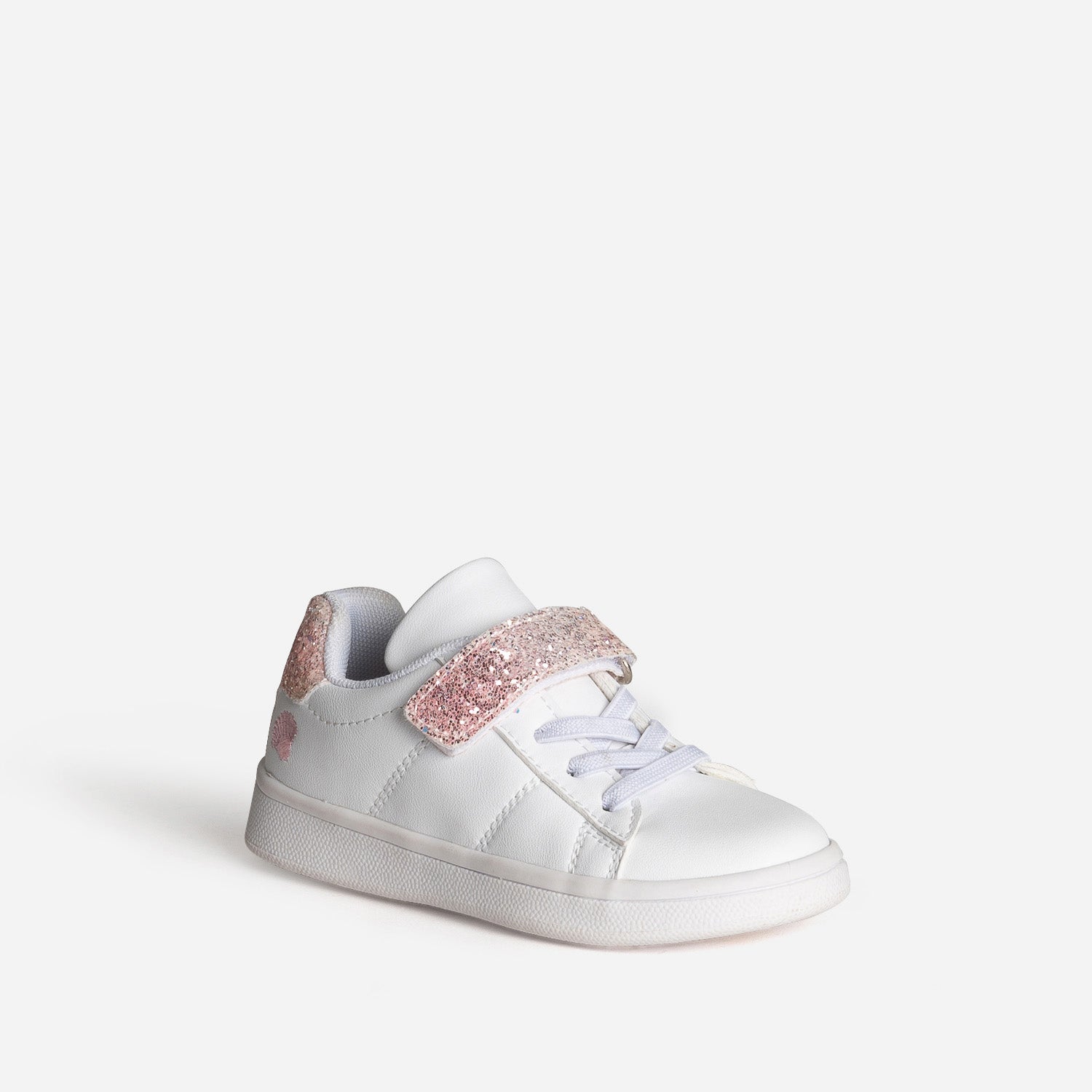 BASKET VIRGINIE2 BLANC/ROSE