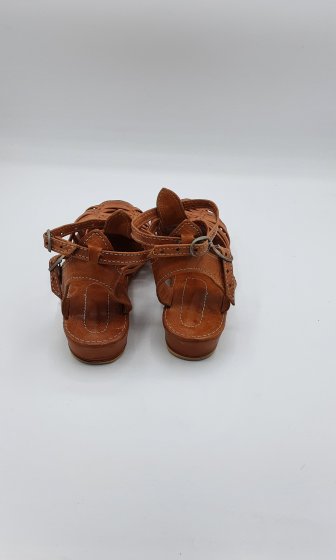 Sandales marron en cuir seconde main
