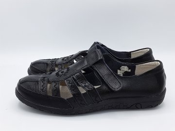 Chaussure confort sytle Fisherman cuir noir 40 de seconde main