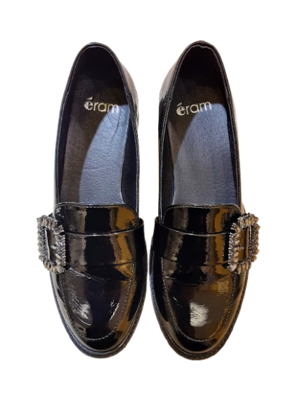 Mocassin  noir vernis ERAM  de Seconde main