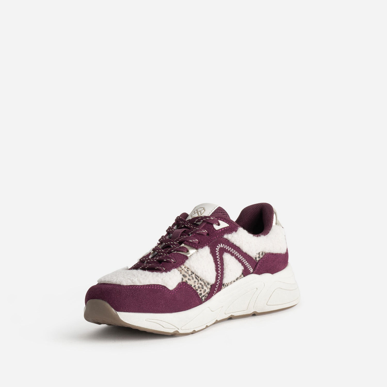 BASKET PENDORA. BEIGE/BORDEAUX
