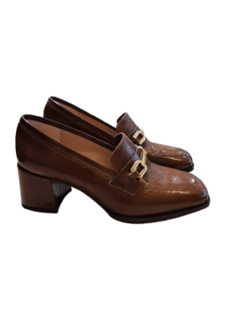 Mocassin à talon Marron clair UNISA de seconde main