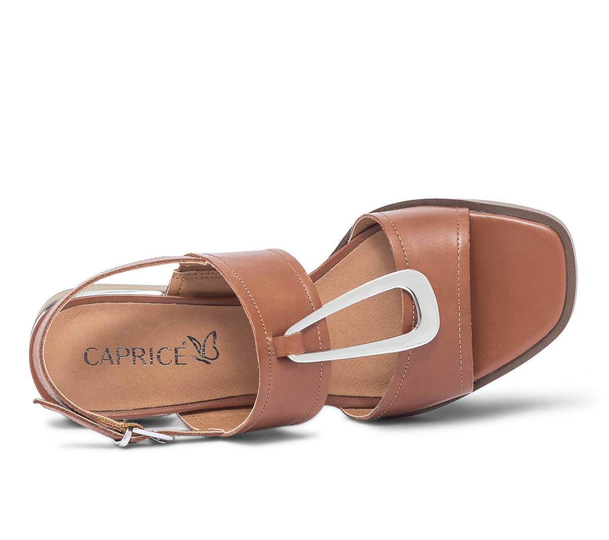Sandale CAPRICE camel en cuir