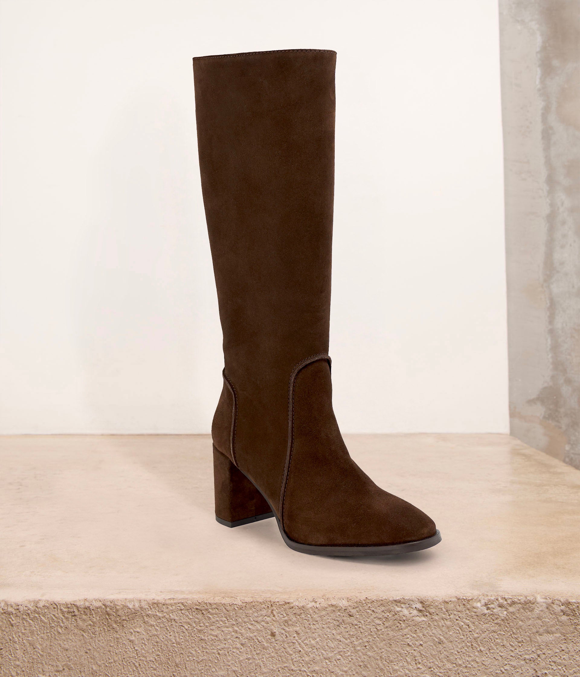 BOTTE À TALON PENELOPE CHOCOLAT