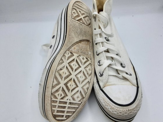 baskets montante converse blanche de seconde main
