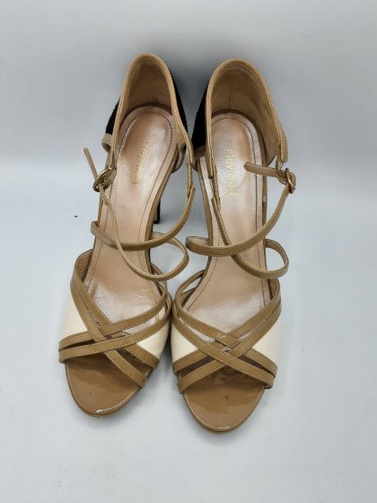 Sandales beige et noir de seconde main