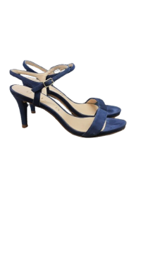 sandale a talon bleu marine