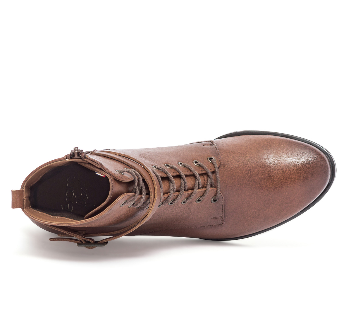 Bottine ERAM FLEX cognac en cuir