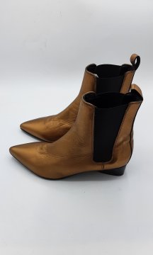 bottines à talons or