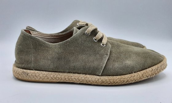 Espadrilles kaki en toile de seconde main