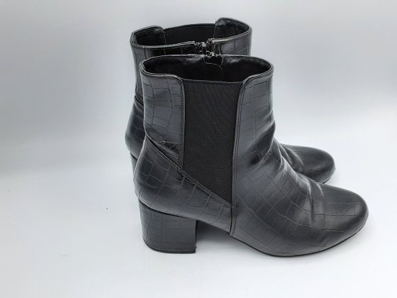 bottines texto noir de seconde main