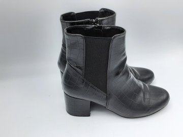 bottines texto noir de seconde main