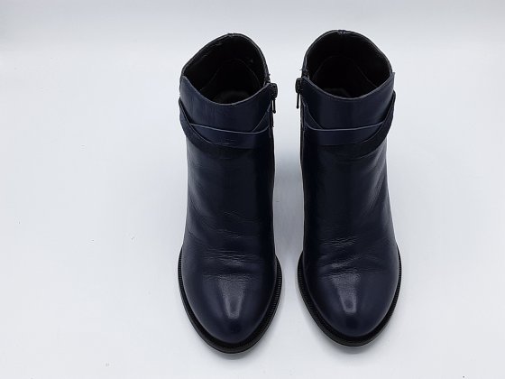 Bottines cuir bleu seconde main