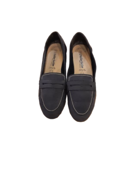 Mocassins bleu en cuir